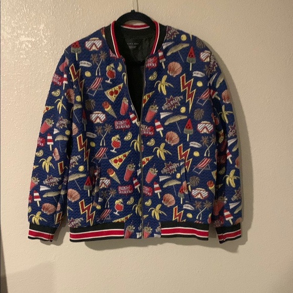 Zara Other - Zara Multicolor Patterned Bomber Style Jacket